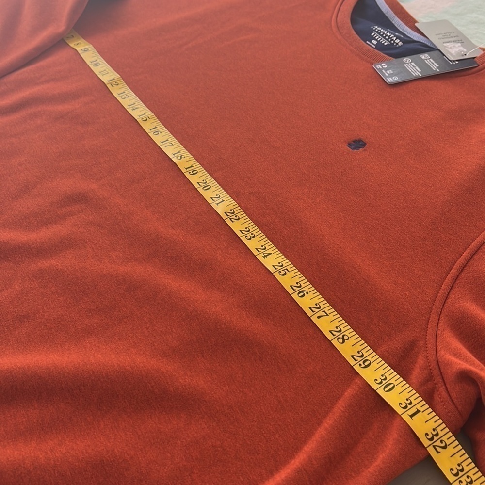 Izod Advantage Performance Stretch Crewneck Sweatshirt Burnt Orange 4XL NWT - Picture 8 of 10